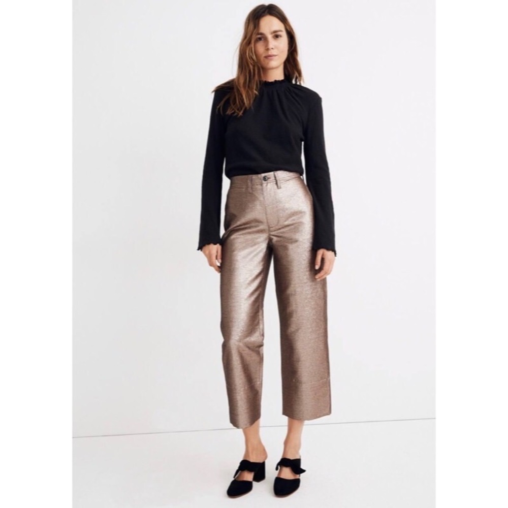 Madewell Emmett Wide Leg Crop in Rosegold